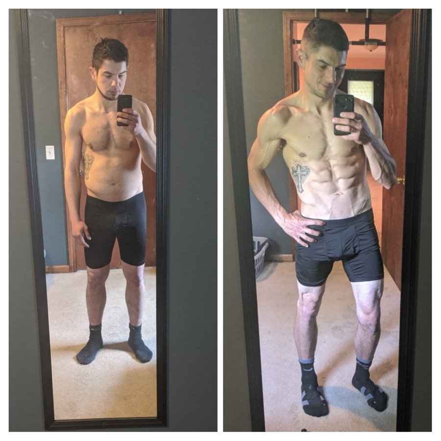 Male client before-and-after transformation