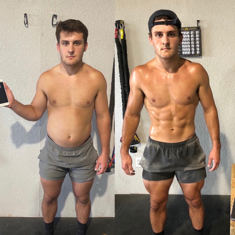 Male client before-and-after transformation
