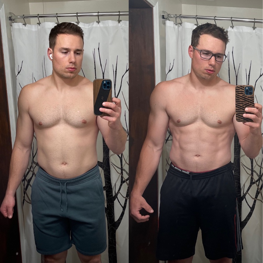 Male client side-by-side transformation